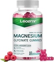 Magnesium Glycinate Gummies 1000mg - Sugar Free Magnesium Potassium Supplement with Vitamin D, B6, CoQ10 for Calm Mood & Sleep Support - 60Raspberry Gummies
