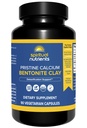 Pristine Calcium Bentonite Clay | Whole Body Detoxification, Featuring Calcium Aluminosilicate | Non-GMO, Vegan | 90 Capsules