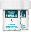 Ebanel 5% Lidocaine Numbing Cream, 2-Pack Pain Relief Burn Itch Numb Cream, Maximum Strength Topical Anesthetic with Allantoin, Vitamin E for Local and Anorectal Uses, Hemorrhoid Treatment