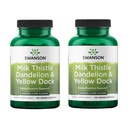 Swanson Milk Thistle, Dandelion & Yellow Dock - Herbal Liver Support Supplement - Natural Supplement Helping to Maintain Overall Health & Wellbeing - (120 Capsules) (2 Pack)