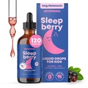 JoySpring SleepBerry - Kids Melatonin Liquid - 3MG Melatonin with D3 and Elderberry - Sugar-Free Liquid for Kids & Teens – Gentle Natural Sleep Support Formula (4 fl oz)