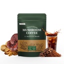 Mushroom Coffee, Instant Mushroom Coffee Powder with Lion’s Mane, Cordyceps, Reishi & Chaga, 11 Mushroom Blend, 2000mg Mushroom Complex, B Vitamins, Focus & Energy Support, 50 Servings