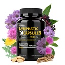 Lymphatic Health Supplement Capsules，Swelling Health, Liver&immunity Health, Luid Circulation & Balance, Antioxidant, Herbal Products Echinacea,Dandelion, Elderberry, Plantain Leaf, Burdock Supplement