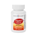 GeriCare Vitamin D 1,250mcg (50,000 IU) High Potency, Supports Bone Density, Muscle Health, Immune Function, and Calcium Absorption, Once-A-Week Dietary Supplement, 12 Count (Pack of 1)