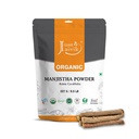 Just Jaivik 100% Organic Manjistha Powder - Certified Organic by OneCert Asia, 227 GMS / 1/2 LB Pound / 08 Oz - Rubia cordifolia - Supports Healthy and Clear Skin (an USDA Organic Certified Herb)