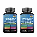 Cortisol Manager & Adrenal Support - Cortisol Reducer for Stress Relief, Calm & Sleep - 13-in-1 Adaptogen with Ashwagandha & Magnesium - 180 Capsules (2-Pack)