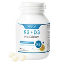 Calcium Supplement 800mg with Vitamin D3 1000 IU & K2 45mcg, Milk Calcium for Bone Density & Joint Support, Non-GMO Gluten Free, 90 Easy-Absorb Softgels for Adults