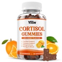 Cortisol Supplements Gummies for Women Sugar-Free Cortisol Gummies with Magnesium Glycinate Ashwagandha Rhodiola Rose Support Relaxation & Focus, Orange Flavor, 60 Count