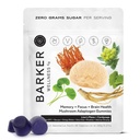 Barker Wellness Mushroom Adaptogen Gummies for Memory & Focus, Brain Health Supplement with Lion's Mane, Cordyceps, Cognizin, Nootropics, Vegan, Sugar-Free Passion Fruit Watermelon Flavor- 60 Count