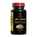Cold Pressed Flax Seed Oil 1000mg Counts with Natural Omega Oils | Essential Fatty Acids for Daily Wellness | 1 Bottle 100 Softgels