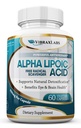Alpha Lipoic Acid 600mg Capsules - Extra Strength ALA Supplement - Best Pure Vegetarian Capsules for Nerve Pain, Skin, Face, Eye and Brain Boost – Helps Sustain Natural Detoxification, Non-GMO