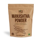 MB Herbals Manjistha Powder 8 oz / 227 Gram | 0.5 Pound | Rubia cordifolia Root | Organically Cultivated Indian Madder Root Manjishtha