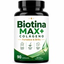 Biotina Max Colageno, Biotin and Collagen Supplements with Biotina B7 & Vitamins, Biotin for Hair Growth Women, Improve Skin and Nails, 60 Capsules