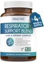 Respiratory Lung Health Supplement - Invigorating Lung Support Supplement Helps Support Clear Airways Mucus Removal and Seasonal or Year Round Detox - Vegan Herbal Non-GMO Formula (4 Months Supply)