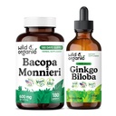 Wild & Organic Bacopa 180 Capsules & Ginkgo Biloba Tincture 4 fl oz