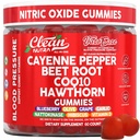 Clean Nutra Cayenne Pepper Beet Root Gummies Beetroot Garlic CoQ10 Hawthorn Berry Grape Seed Extract Olive Leaf Nattokinase Hibiscus Vitamin D Nitric Oxide - VasoEase