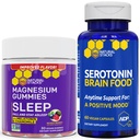 NATURAL STACKS Sleep Magnesium Gummies + Serotonin Brain Food Bundle - Supports Quality Sleep & Positive Mood* - 90 Total Pieces