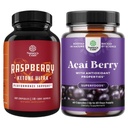 Bundle of Raspberry Ketones, Green Tea Extract and African Mango blend and Acai Berry Antioxidant Support Weight Loss Supplement - Suppress Appetite & Burn Fat - Supports Immune System & Boost Energy