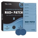 TOLEVITA NAD+ Patches – 36 Circle-Shaped Patches with NMN, Resveratrol, Vitamins B & C, CoQ10, NAC, Acetyl-L-Carnitine, PQQ & Antioxidants - Energy, Wellness & Cellular Health