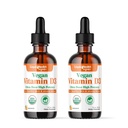 LIQUIDHEALTH Vitamin D3 4000 IU, USDA Organic Vitamin D Liquid Drops for Adults & Kids, Vegan Vitamin D for Immune System Support, Bone Health, Mood Support, Healthy Skin - Made in USA (2 Pack)