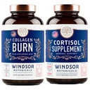 WINDSOR BOTANICALS Cortisol Blocker and Multi Collagen Burn - Beauty and Mood Support Bundle