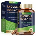 Totaria Rhodiola Rosea Supplement 600mg, 4 Month Supply, 3% Salidrosides 1% Rosavins, Vegan Golden Root Adaptogen Capsules, Rhodiola Rosea Extract Powder, for Stress, Mental Focus, Energy, 120 Counts