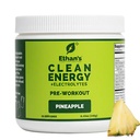 Ethan's Feel Good Pre-Workout & Hydration Drink Mix, 200mg Plant-Based Caffeine, Electrolytes & Adaptogens, Vegan Organic, Pineapple, 30 Servings