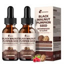 (2 Pack) Black Walnut Wormwood Clove Cleanse for Humans Drops, 23-IN-1 Gut Health Support Supplement with Pumpkin Seed, PAU D'Arco, Oil of Oregano etc for Elimination Detox, Raspberry Flavor, 4 FL OZ