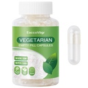 Size 0 Empty Vegan Capsules - Clear Empty Pill Capsules Fillable Capsule Empty for Vitamins, Easy for DIY Supplements 100 Count
