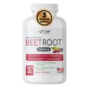 gflow vitamins Beet Root Capsules Organic - All Natural with Vitamin C and Zinc - Supports Heart Health & Stamina, Non-GMO, 180 Vegetarian Capsules | Made in USA