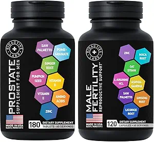 Fertility Supplements and Prostate Health Supplements Mens Health Bundle