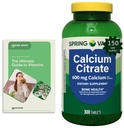 Calcium Citrate 600 mg, 300 Tablets - Bone & Joint Health + Exclusive Vitamin Guide (2 Items)