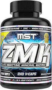MST ZMK Nighttime, Multi Mineral Supplements, Zinc, Magnesium, Trace Minerals, ATP BSCG Certified, 240 V Capsules Millennium Sport Technologies