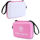 Small First Aid Kit - 165 Pieces Two Tone Emergency Kit with Hard Shell and Fluorescent Exterior Coating, Emergency First Aid Kit for Home, Car, Travel, Hiking and Outdoor