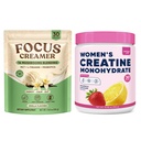 18 IN 1 Creatine for Women, Creatine Monohydrate Blend Powder withcollagen +Superfoods Probiotic Coffee Creamer- with 16 Adaptogenic Mushrooms, L-Theanine & MCT for Energy, Focus, Digestion