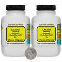 Calcium Lactate [C6H10CaO6.5H2O] 99% USP-FCC Food Grade Powder 12 Oz in Two Bottles