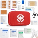 Dreamy Cubby Mini First Aid Kit - 110 Piece Small Waterproof Hard Shell Medical Kit for Car, Home, Office, Travel, Camping, Sports, Outdoor, School - Emergency First Aid Supplies and Survival Kit.