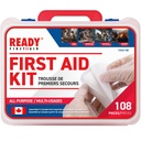 Ready First Aid 108 Piece First Aid Kit for Home and Camping Survival Kit