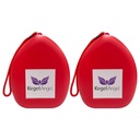 CPR Mask Portable Emergency Kit With Red Hard Case For First aid training CPR Classs and Emergency First Aid,Pack of 2