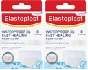 Elastoplast Waterproof XL Fast Healing Wound Dressings 6.5cm x 4.3cm (16 Pack) | Reduces Risk of Scarring | Extra Strong Adhesion | Waterproof Plaster | Protects Wounds from Dirt & Bacteria