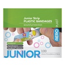 AEROPLAST Plastic Strip Bandages with Junior Design Pattern 7.2 x 1.9cm Box of 100