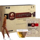 SAMSIDAE Korean Panax Red Ginseng Instant Tea, Box of 50 Sachets, Improves Blood Circulation, Intellectual Performances and Memory, stimulates Energy