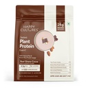 Happy Cultures 26g Tastiest Plant Protein| Chocolate, Almond Chunks & Ashwagandha (KSM 66)| Pea & Brown Rice Protein Isolate| No Added Sugar| Vegan| 20 Complete Amino Acids| Monk Fruit Extract| Women & Men| No Bloating, Easy to Digest| Dairy Free with Probiotics- 505g, Chocolate