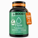 Nattokinase 2000 FU Fibrinolytinc Enzyme - Systemic Enzyme & Natto Extract Support - 100 Vegan Non GMO Capsules | No K2 No Fillers | Blood Thinner & Blood Flow Support | BoostCeuticals