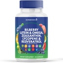 Superfood MD Eye Health Vitamins with Bilberry Lutein & Zeaxanthin Lycopene Resveratrol Grape Seed Extract Astaxanthin- AREDS 2 - Eye Vitamin - 60 Capsules