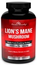 Divine Bounty Lions Mane Mushroom Capsules - 1800mg Lion's Mane Mushroom Per Serving - Non-GMO Nootropic Brain & Immune Support - 90 Vegetarian Caps