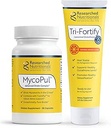 Researched Nutritionals Mold Detox Duo - MycoPul Advanced Toxin Binder (30 Capsules) & Tri-Fortify Liposomal Glutathione (8 Oz) - 2 Products Made to Support Removal of Mycotoxins