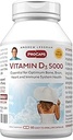 ANDREW LESSMAN Vitamin D3 5000 IU 60 Capsules - High Potency, Essential for Calcium Absorption, Supports Bone Health, Healthy Muscle Function, Immune System, More. Small Easy to Swallow Capsules