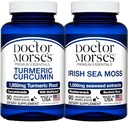 Doctor Morse's Turmeric Curcumin 1950mg & Irish Sea Moss 1500mg Bundle - Joint Support, Immune Boost, and Overall Health with BioPerine and Bladderwrack FDA-Registered, NSF-Certified 90 Capsules