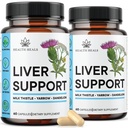 Liver Cleanse & Repair Formula - Herbal Liver Support Supplement with Milk Thistle Dandelion Root Turmeric, Artichoke Extract for Liver Health - 120 Count